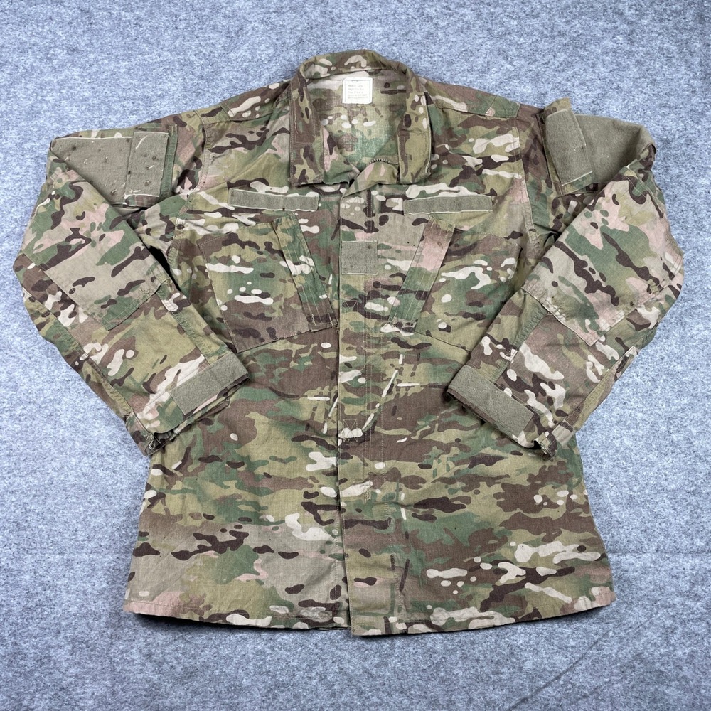 US ARMY Combat Uniform Coat Mens Medium Long Rayon OCP Multicam FR Field Jacket